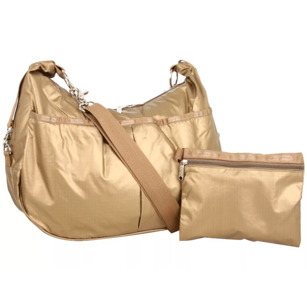 Le sportsac crossbody diaper bag gold / travel bag